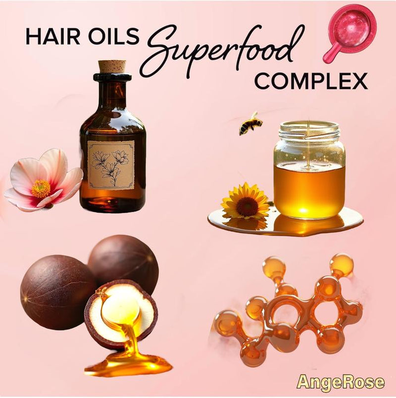 Angerose Signature Scent Leave-In Conditioner Keratin Styling & Moisturizing Serum Capsules with Honey Extract Jojoba Argan Oil Vitamins a E B5 for Smooth Hydrated Hair