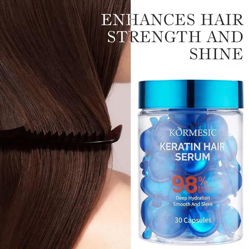 Hair Vitamin Serum Capsule,Hair Serum,No Rinse anti Frizz Conditioner with Argan Macadamia Avocado Oils,Vitamins A,C,E &Pro B5