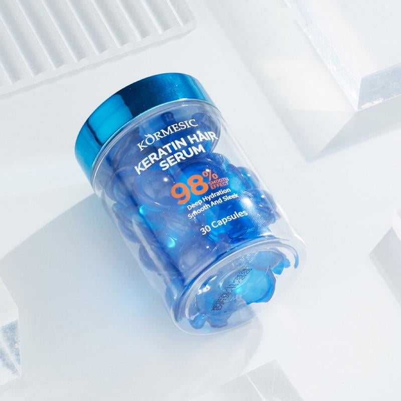 Hair Vitamin Serum Capsule,Hair Serum,No Rinse anti Frizz Conditioner with Argan Macadamia Avocado Oils,Vitamins A,C,E &Pro B5