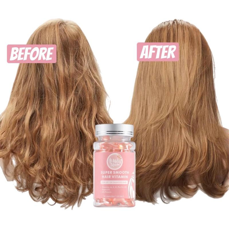 Heaven Bloom Hair Oil Capsules - Strengthen, Nourish, Repair, and Enhance Shine with Argan Oil and Silk Protein Haircare Restore Hydrate