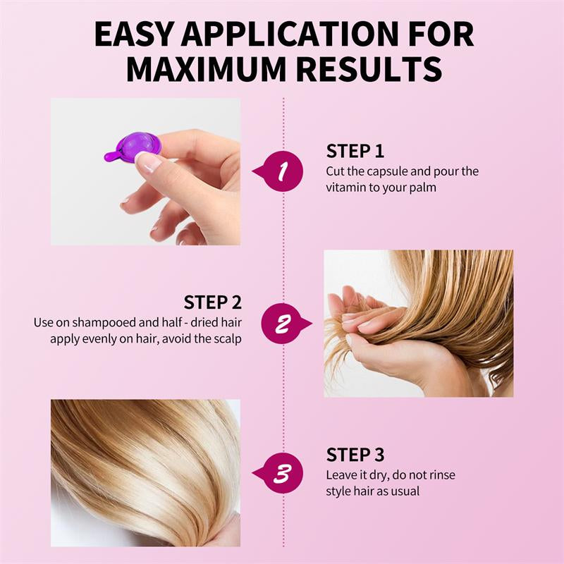 SEVICH Portable Unisex Colorful Hair Capsules Travel-Friendly Anti-Frizz Hair Oil Damaged Hair Repair Serum Leave-In Conditioner No Harsh Chemicals - Haircare Daily Edges