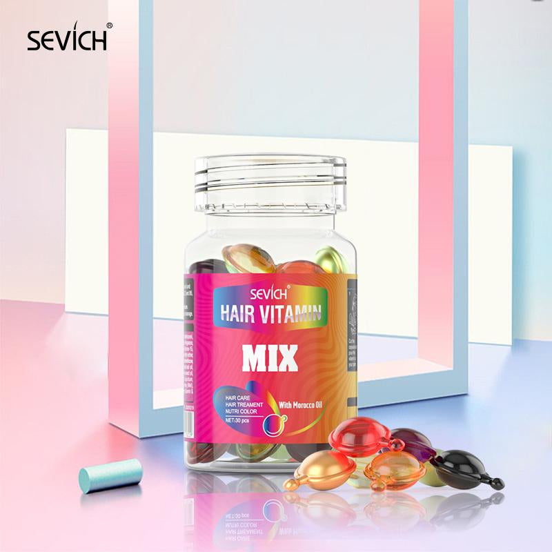 SEVICH Portable Unisex Colorful Hair Capsules Travel-Friendly Anti-Frizz Hair Oil Damaged Hair Repair Serum Leave-In Conditioner No Harsh Chemicals - Haircare Daily Edges